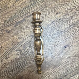 Vintage 60's Turned Wood Wall Hanging Candle Holder 16" Farmhouse Decor